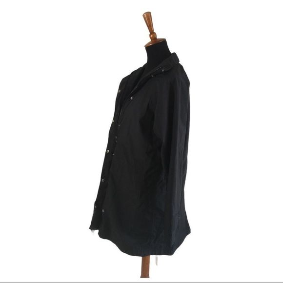L.L. Bean Black Trench Coat - Picture 6 of 7